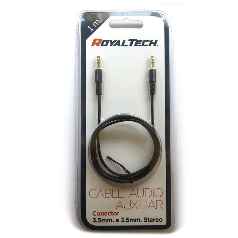 Cable-Audio-Auxiliar-3.5-A-3.5-1Mt-Royaltech-Cables-Parlantes