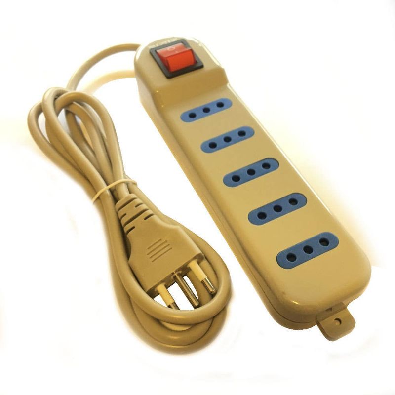 Alargador-3Mts---5-Tomas-Gris-Royaltech-Alargadores