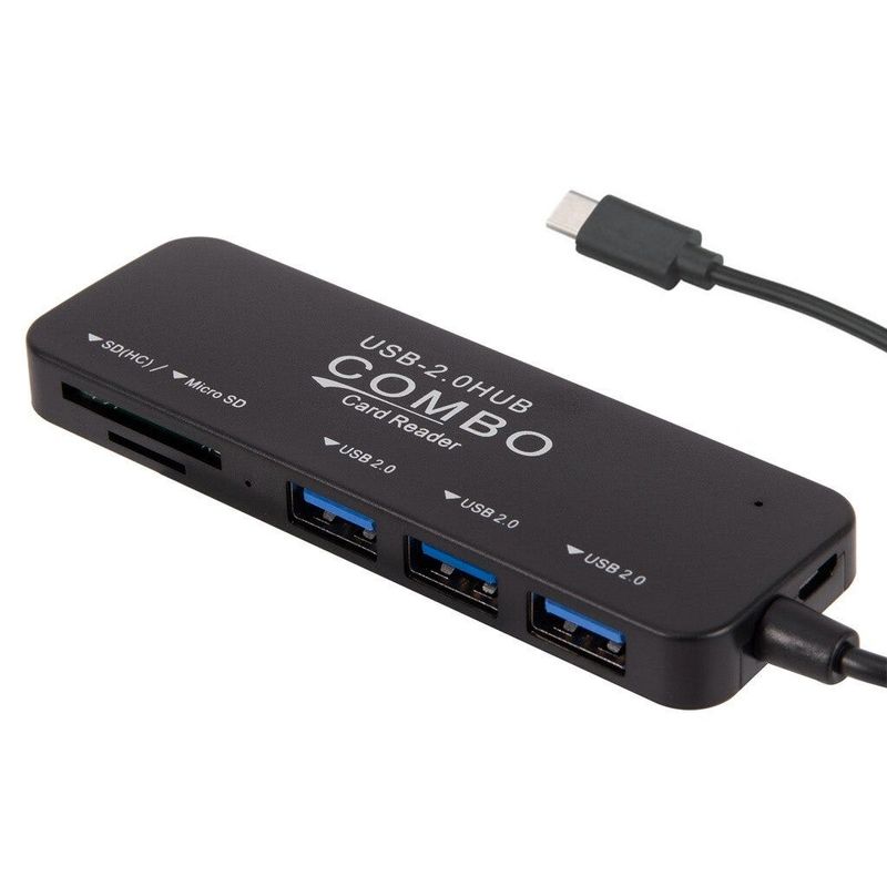 Hub-Tipo-C-A-Usb2.0X3---Microsd---Sd-Cables-Adaptadores-y-Hub