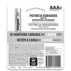 ENERGIZER BLISTER AAAX2 PILA RECARGABLE 700MAH