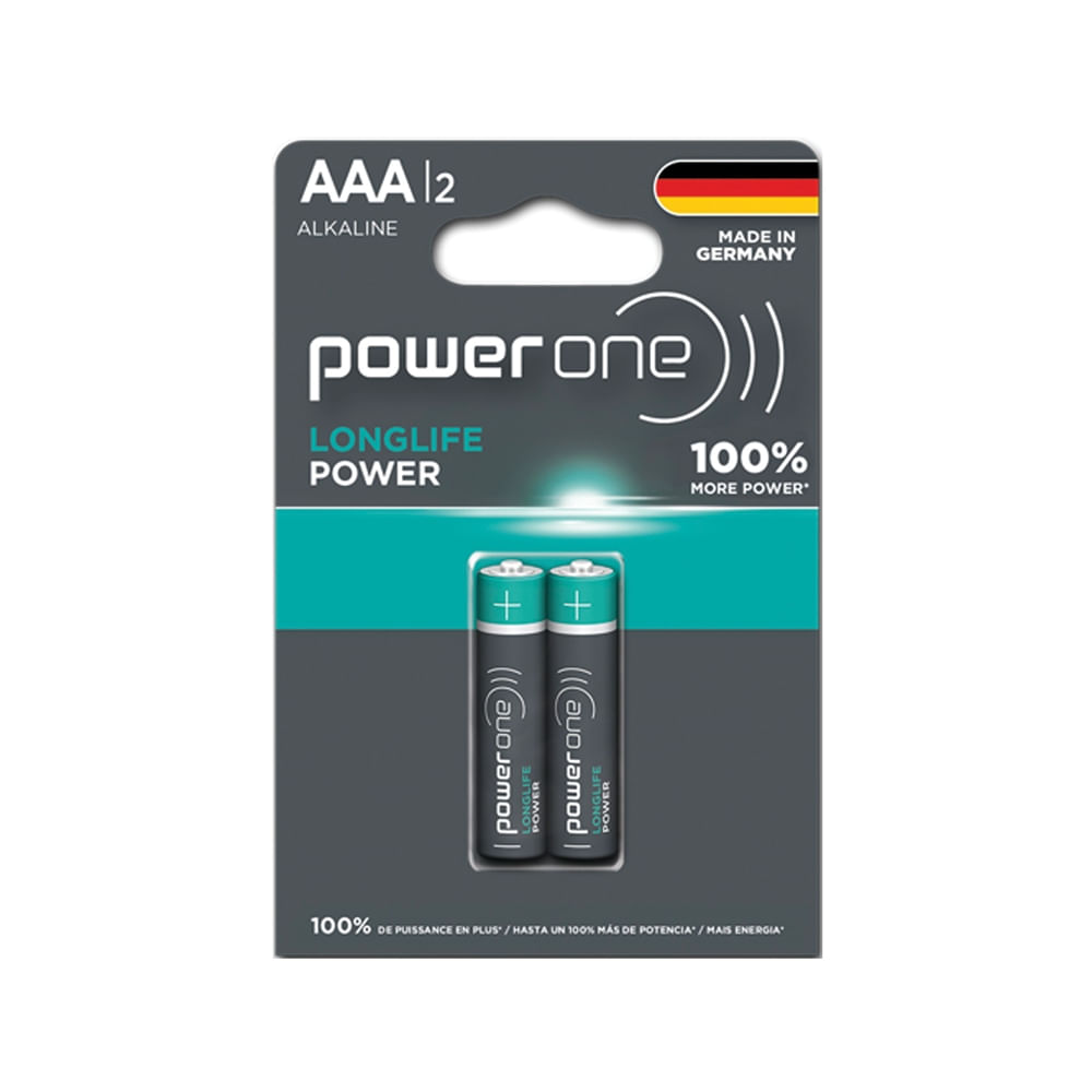 POWER ONE BLISTER PILAS ALCALINAS AAA X 2