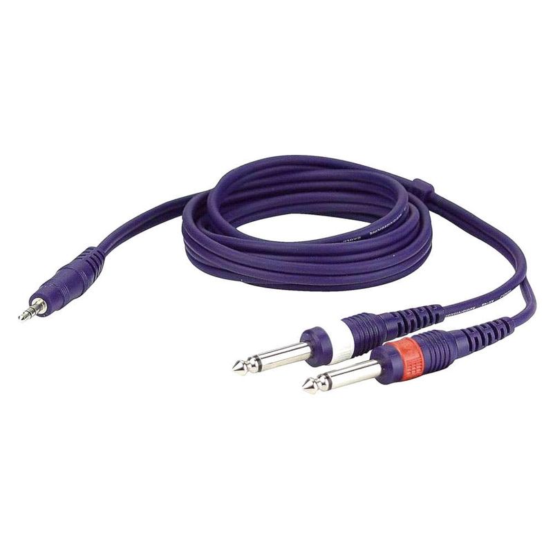 DAP AUDIO CABLE AUDIO 3.5MM A 2PLUG 6.3MM 1.5MT