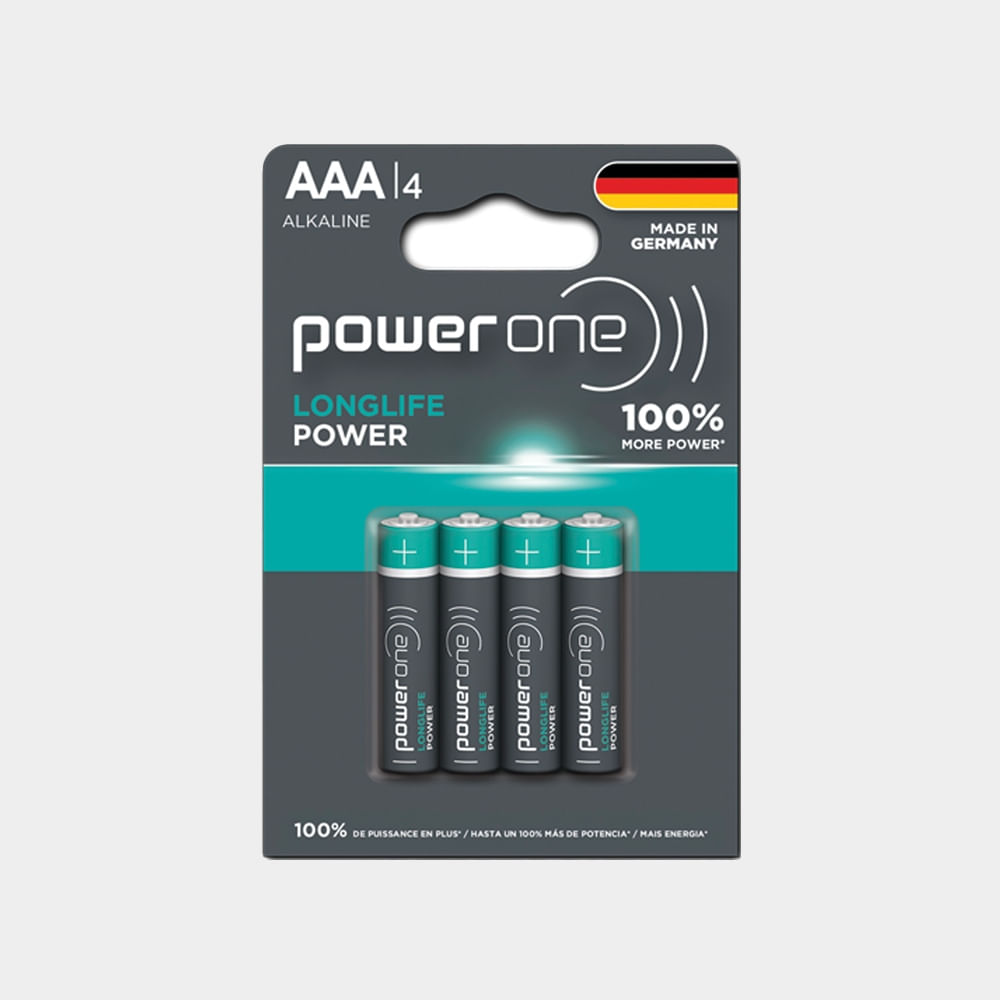 POWER ONE BLISTER PILAS ALCALINAS AAA X 4