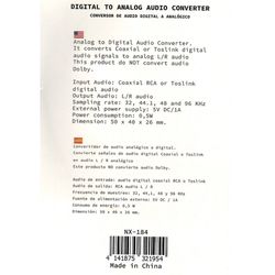NEXIOA CONVERSOR AUDIO DIGITAL A ANALOGO