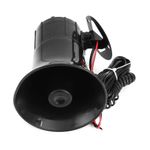 Sirena 12V 20W 6 Tono Hs-110 Negra Bocinas