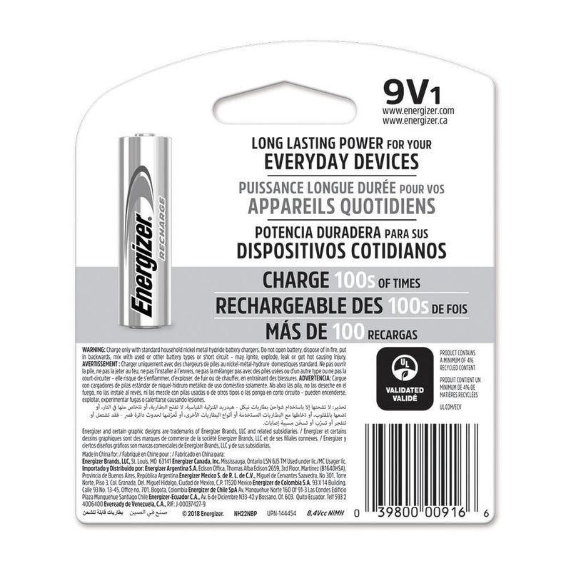 Bateria-Recargable-9V-Nh22Bpi-Energizer-Cargadores