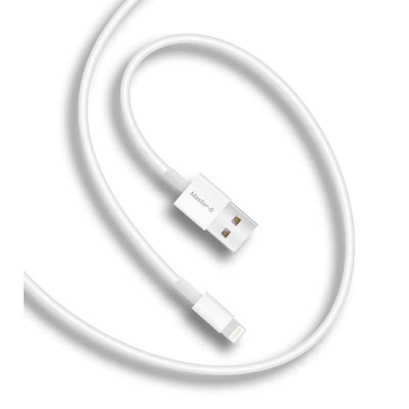 MASTER-G MGCALIG CABLE USB-A / LIGHTNING IPHONE 2.1A 1MT BLANCO