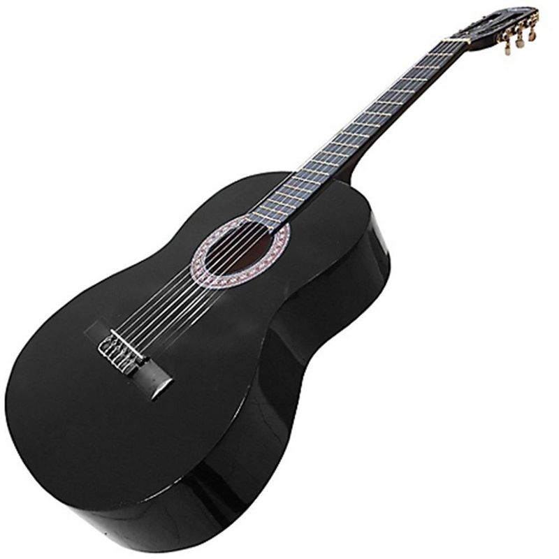Guitarra Clasica Negra 39P C/Bolso Alaguez Guitarras Acústicas