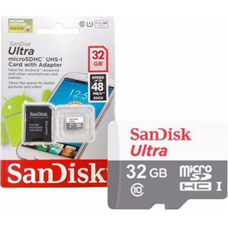 Tarjeta Micro SD Sandisk 64GB con Adaptador