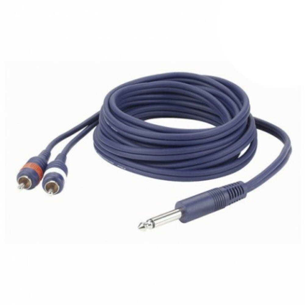 DAP AUDIO CABLE AUDIO  6.3MM ST A 2RCA M. 1.5MTS