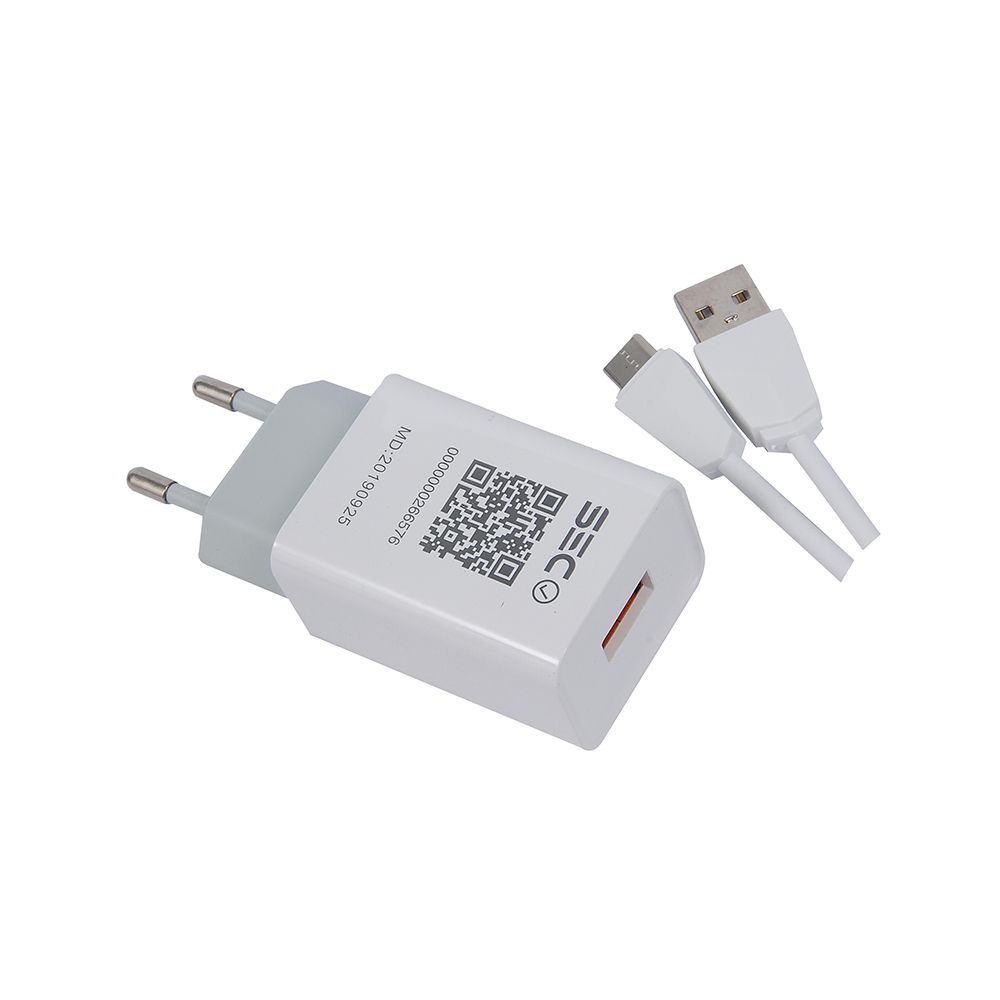 TECMASTER  TM-200516 CARGADOR DE PARED QUICK CHARGE + CABLE USB-C