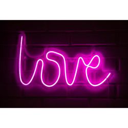 LETRERO ESTILO NEON LOVE (ROSADO/USB/35,5X61CM)