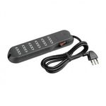 Alargador-3Mts---6-Tomas-Negro---Luz-Indicadora-Bticino-Alargadores