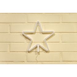 LETRERO ESTILO NEON ESTRELLA (ROSADO/USB/27,5X26,8CM)