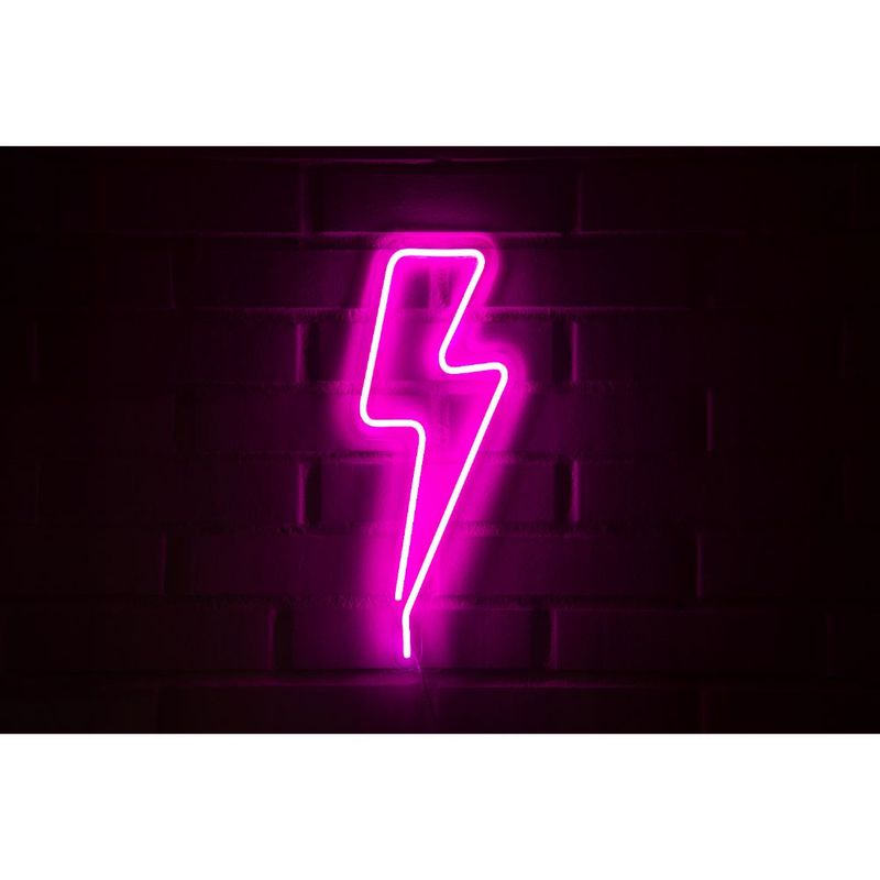 Letrero-Estilo-Neon-Rayo-Grande--Rosado-Usb-195X51Cm--Letreros