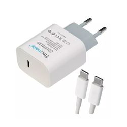 TECMASTER CARGADOR DE PARED USB-C PD + CABLE USB-C/USB-C 20W  TM-200524