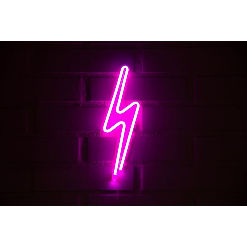 Letrero-Estilo-Neon-Rayo-2--Rosado-Usb-30X175Cm--Letreros