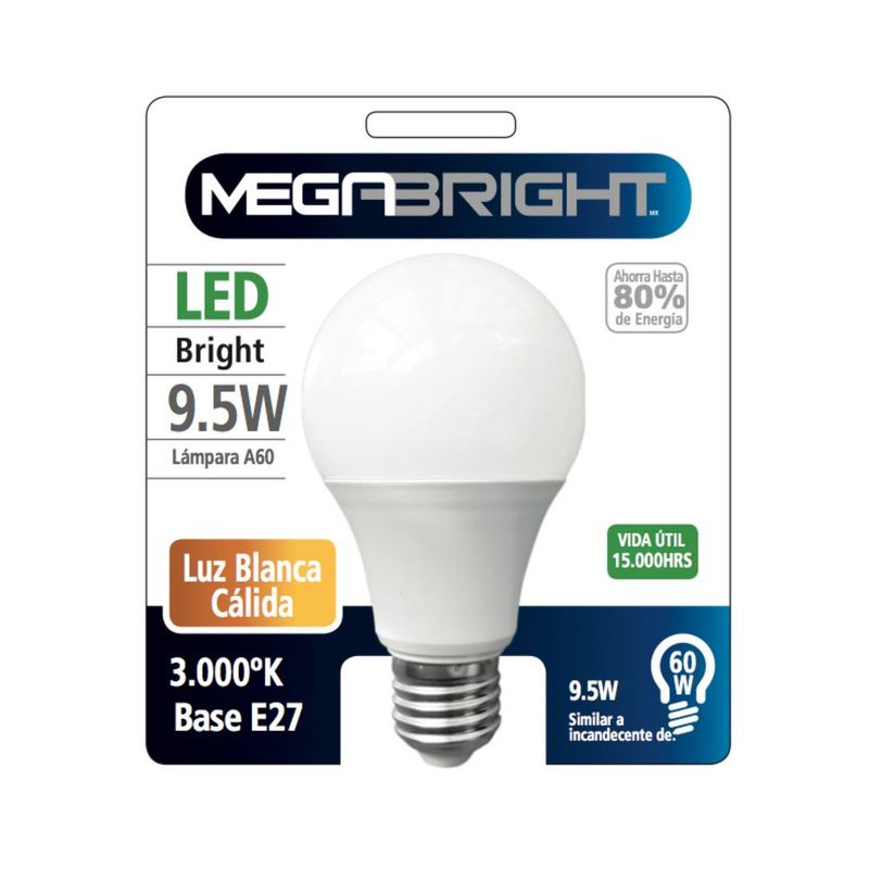 Ampolleta-Led-9.5W-3000K-E27--60W--Megabright-Ampolletas