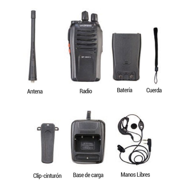 Radio Transmisor Porttil Baofeng  Bf-666S Cod. 7246 Intercomunicadores