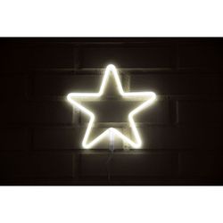 LETRERO ESTILO NEON ESTRELLA (BLANCO/USB/27,5X26,8CM)