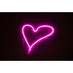 LETRERO ESTILO NEON CORAZON (USB/30X30CM)
