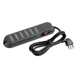 Alargador-1.5Mt---6-Tomas-Negro---Luz-Indicadora-Bticino-Alargadores