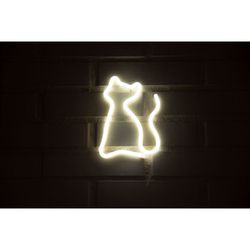 LETRERO ESTILO NEON GATO (BLANCO/USB/17X23,5CM)