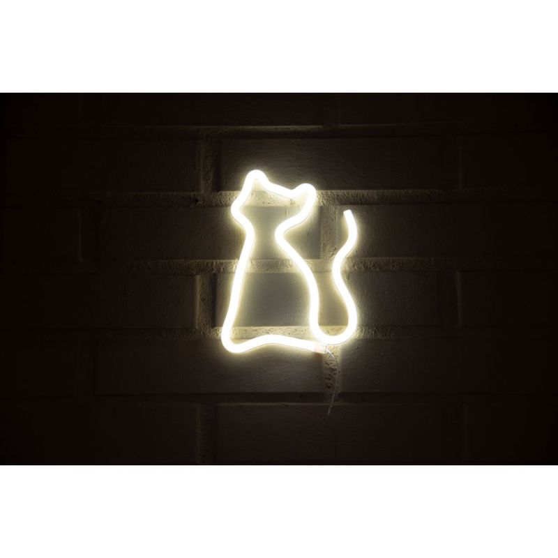 Letrero-Estilo-Neon-Gato--Blanco-Usb-17X235Cm--Letreros
