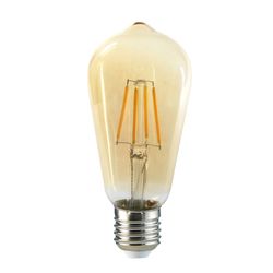 MEGABRIGHT AMPOLLETA LED ST58 YELLOW GLASS E27 6W VINTAGE