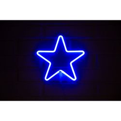 LETRERO ESTILO NEON ESTRELLA (AZUL/USB/27,5X26,8CM)