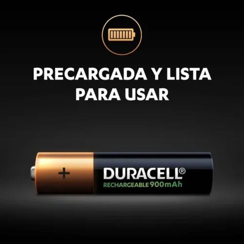 Set de 4 pilas recargables AAA Duracell