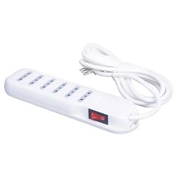 BTICINO ALARGADOR 3MTS / 5TOMAS, BLANCO + LUZ INDICADORA