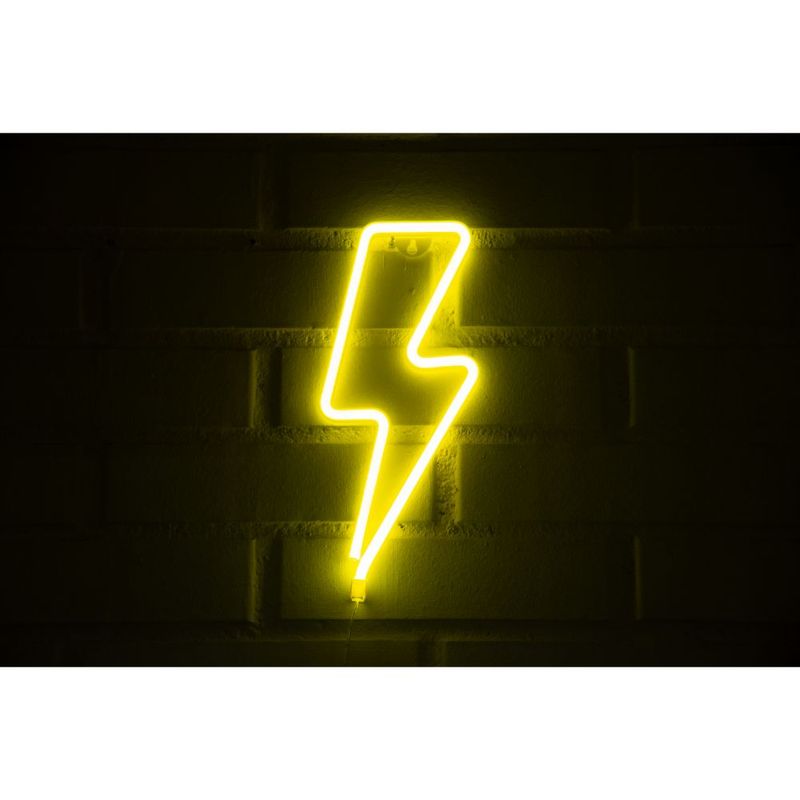 Letrero-Estilo-Neon-Rayo--Amarillo-Usb-345X13Cm--Letreros