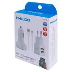 Kit Cargador Usb Tipo C Certificado Philco Cargadores de Telefonía