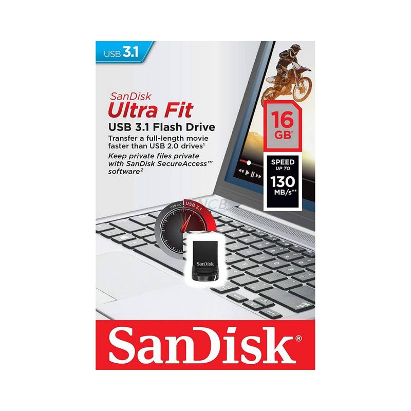 Pendrive-16Gb-Sandisk-Ultra-Fit-Usb-3.1-Flash-Drive-Pendrives