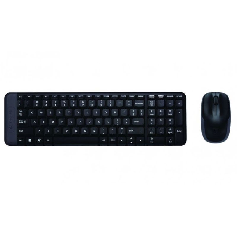 LOGITECH COMBO TECLADO MOUSE INALAMBRICO USB 220 BLACK casaroyal.cl Casa Royal