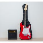 Pack Guitarra Electrica Roja Con Ampificador 10W Alaguez Guitarras Eléctricas