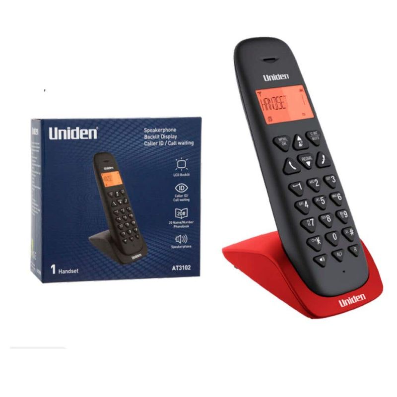 UNIDEN 23UND3102R TELEFONO INALAMBRICO MANOS LIBRES ROJO