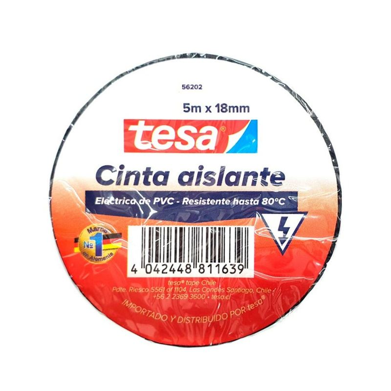 Cinta-Aislante-Electrica-Negro-18Mm.-X-5Mts.-Tesa-221433-Cintas-Electricas