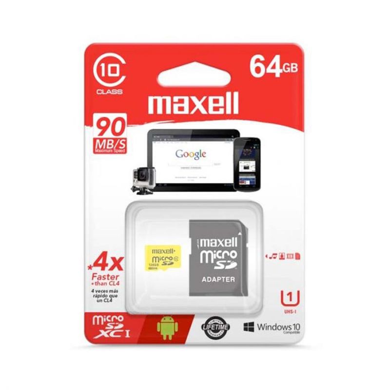 Mem-Micro-Sd-64Gb-Clase-10-Maxell-Tarjetas-de-Memoria