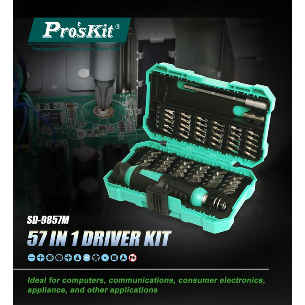 PROSKIT PROKITS SD-9857TM  KIT DE HERRAMIENTAS 57 EN 1