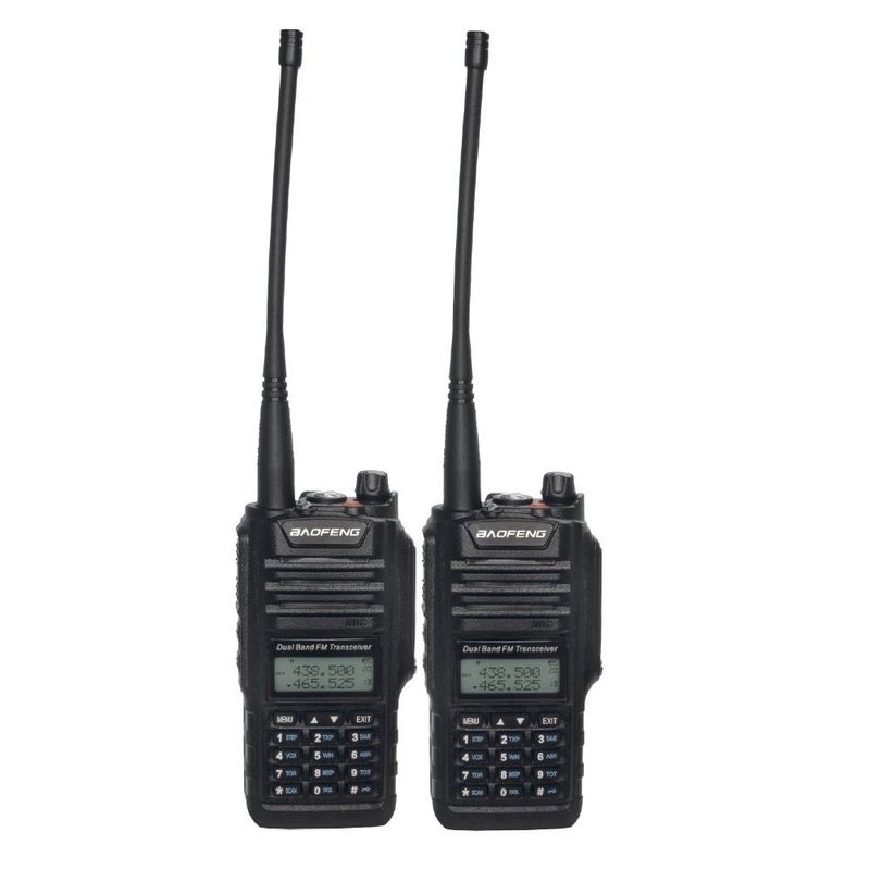 Kit-2-Radios--Portatiles--50Km--Recarg.-42-Canales-Baofeng--8851--Intercomunicadores
