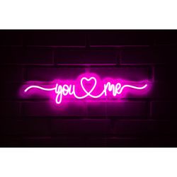 LETRERO ESTILO NEON YOU AND ME  (USB/30,5X60,9CM)