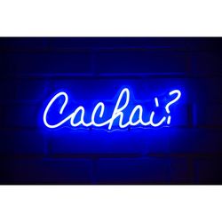 LETRERO ESTILO NEON CACHAI (BLANCO/USB/45,5X15CM)