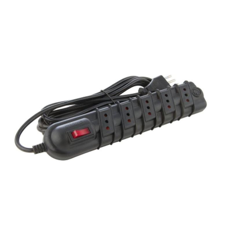 Alargador-3Mts---5-Tomas-Negro-Rittig-Alargadores