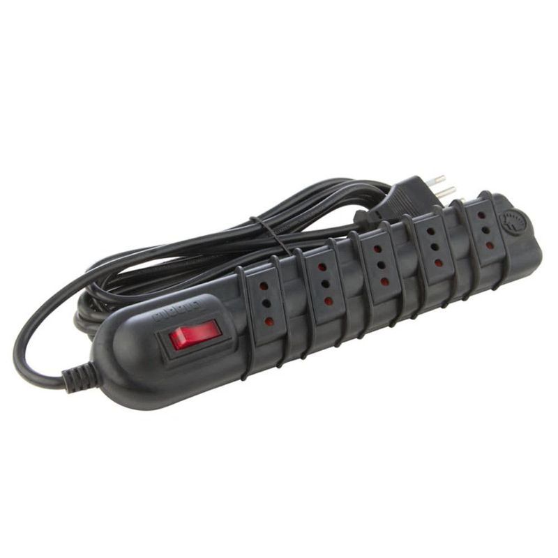 Alargador-3Mts---5-Tomas-Negro-Rittig-Alargadores