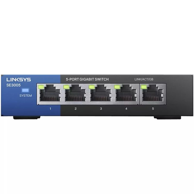 Switch-Ethernet-5-Puertos-Gigabit-Carcasa-Metalica-Escritorio-Linksys-Se3005-Switches-de-Redes