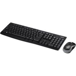 LOGITECH COMBO TECLADO+MOUSE /TECLAS MULTIMEDIA INALAMBRICO USB  270 BLACK
