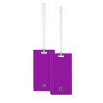 Par-De-Identificadores-De-Equipaje-Colores-Brillantes-Morado-Infaltables-Para-Viajar