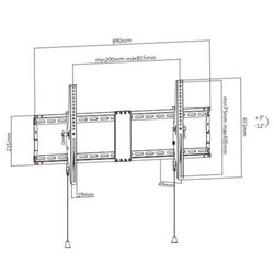 BRATECK SOPORTE TV PARED 43- 90, CON INCLINACION